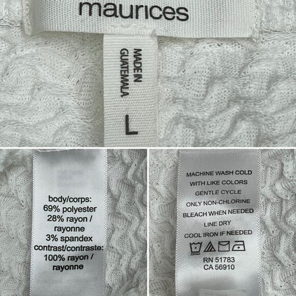 Maurices Floral Hem Smocked V-Neckline Peplum Cami Tank Blouse Top Size Large - Picture 6 of 8